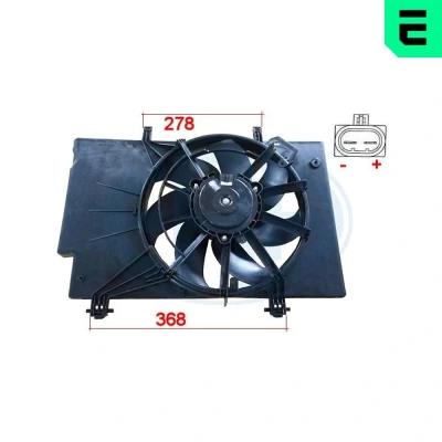 Imagem de ERA 352008 Ventilador de Radiador 340 12 FORD: FIESTA 6, 6 Van