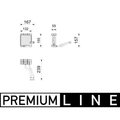 Imagem de Evaporador, ar condicionado MAHLE ORIGINAL AE 261 000P