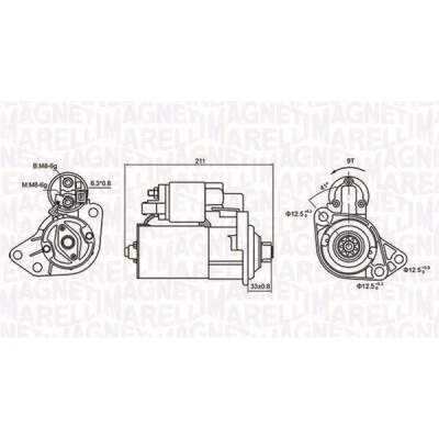 Imagem de MAGNETI MARELLI 063721062010 Motor de arranque 12 1,1 9 SEAT: Ibiza 2, Alhambra I, Leon I Hatchback, VOLKSWAGEN: Golf 4, FORD: Focus 2 Kombi