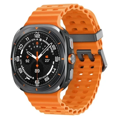 Imagem de Samsung Galaxy Watch Ultra Titanium Cinzento (Bracelete De Borracha Laranja)