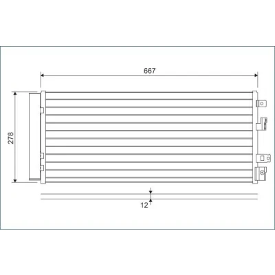 Imagem de VALEO 822575 Condensador com secador Alumínio 278 OPEL: Corsa E Hatchback