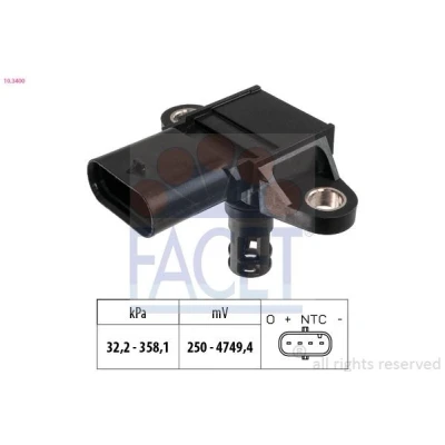 Imagem de FACET 10.3400 Sensor Pressão de Sobrealimentação BMW: 1 Hatchback, 3 Sedan, 2 Coupe