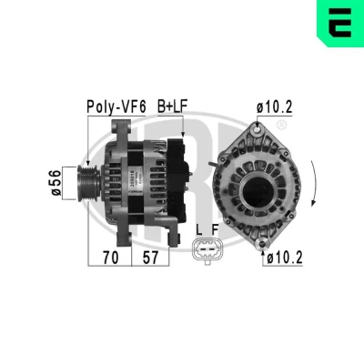 Imagem de ERA 209018A Alternador 14V 140A CHEVROLET: Captiva