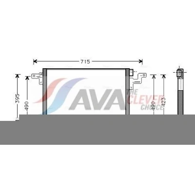 Imagem de AVA COOLING SYSTEMS MS5270 Condensador sem secador 15,5mm 10,2mm Alumínio 541mm MERCEDES BENZ: Classe ML (W163) 55 AMG 5.4, 500 5.0