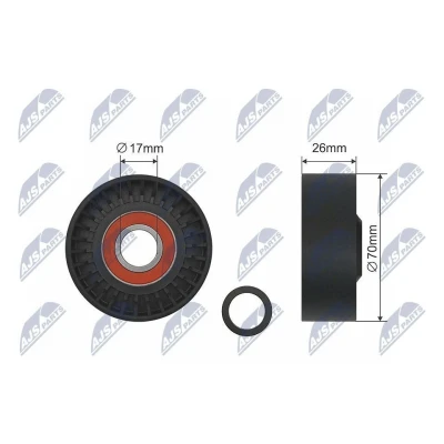 Imagem de NTY RNK DW 013 Rolo tensor, correia trapezoidal 70mm