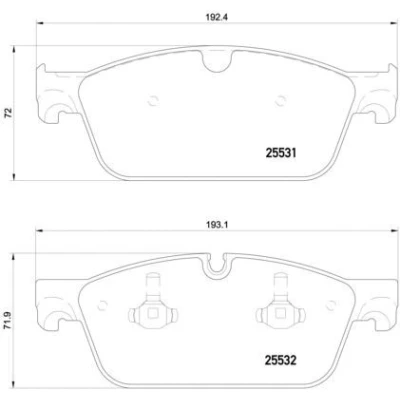 Imagem de BREMBO P 50 112 Jogo de pastilhas para travão disco preparado indicador aviso desgaste com grampo do êmbolo sem acessórios