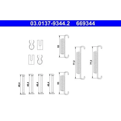 Imagem de ATE 03.0137 9344.2 Kit de acessórios, maxilas travão estacionamento IVECO: DAILY 3, 2 Pritsche/Fahrgestell