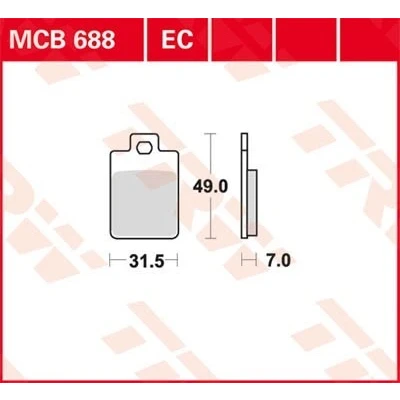 Imagem de TRW Organic Allround MCB688 Jogo de pastilhas para travão disco