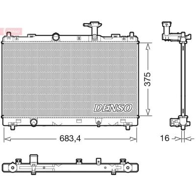 Imagem de DENSO DRM47038 Radiador, arrefecimento do motor 375 697 16