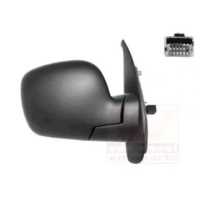 Imagem de Espelho retrovisor Van Wezel 4312808 à direita preto completo, convexo, para regulação eléctrica dos espelhos, com sensor de temeperatura, aqu