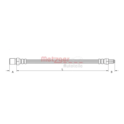 Imagem de METZGER 4111689 Mangueira de Travão 414mm VOLKSWAGEN: Carocha