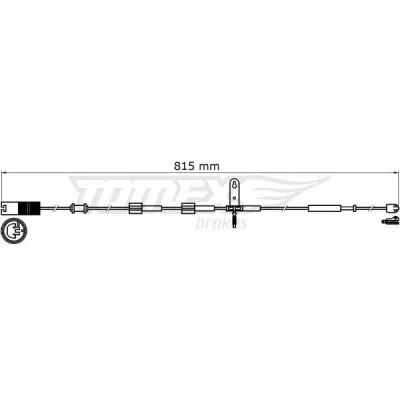 Imagem de TOMEX brakes TX 31 37 Sensor de Desgaste Pastilha Freio Eixo dianteiro MINI: Hatchback, Clubman, Coupe