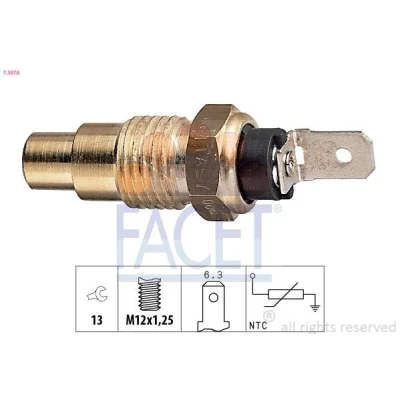 Imagem de FACET 7.3078 Sensor da Temperatura do Líquido de Refrigeração Made in Italy OE Equivalent NISSAN: SUNNY 3 Liftback, Patrol GR 4 SUV, TERRANO 1