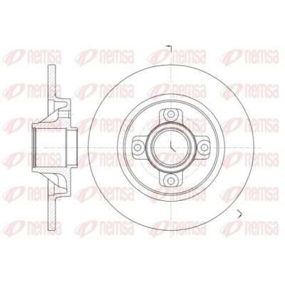 Imagem de REMSA 61058.00 Disco de travão Eixo traseiro 267,7, 267,7 12 4 cheio PEUGEOT: Partner II Van, 308 I SW, 3008 I, CITROËN: C4 Grand Picasso