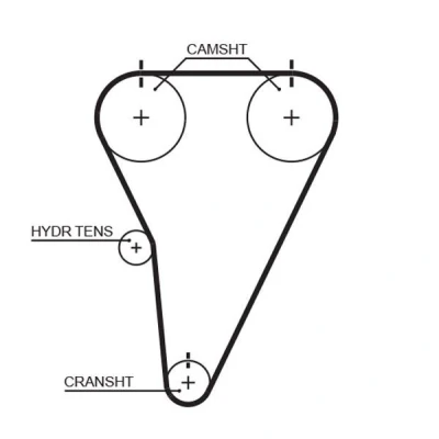 Imagem de GATES T215RB Correia de Distribuição 143 1144 25,4 Fibra vidro, HNBR (borracha acrilonitrilo butadieno hidrogenado) LEXUS: IS I Sedan