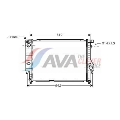 Imagem de AVA COOLING SYSTEMS Radiador, arrefecimento do motor Alumínio 551mm 438mm 31mm sem depósito de compensação Aletas refrigeração soldadas BW2144