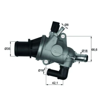 Imagem de MAHLE ORIGINAL TI 163 88 Termóstato, líquido de refrigeração ALFA ROMEO: 147, GT, GTV