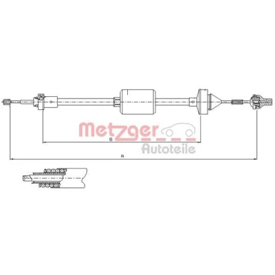 Imagem de METZGER 10.2842 Cabo de Embreagem COFLE RENAULT: CLIO 1