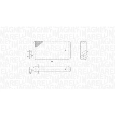 Imagem de MAGNETI MARELLI 350218403000 Radiador Quente AUDI: 100 C4 Avant, C3 Avant