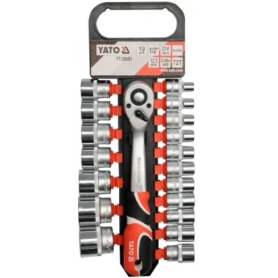 Imagem de YATO YT 38681 Conjunto de soquete 19 aço cromo vanádio 1/2