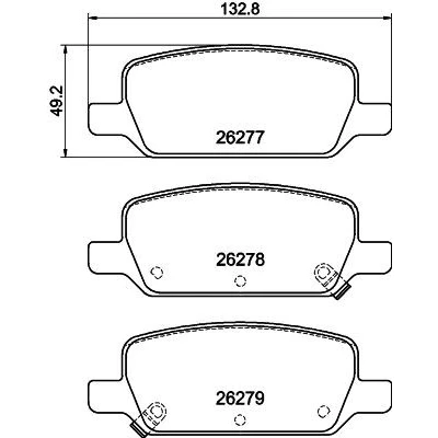 Imagem de HELLA 8DB 355 040 951 Jogo de pastilhas para travão disco com avisador sonoro desgaste acessórios TESLA: Model 3, Y
