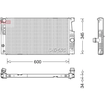 Imagem de DENSO DRM05005 Radiador, arrefecimento do motor 600 359 34 BMW: 5 Sedan, Touring