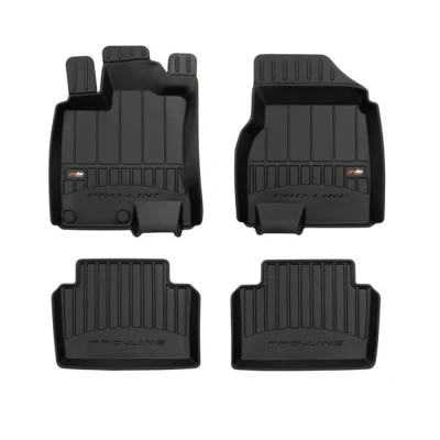 Imagem de FROGUM 3D408289 Conjunto de tapete chão Borracha à frente e atrás 4 preto NISSAN: Qashqai / Qashqai+2 I