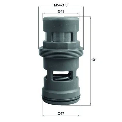 Imagem de MAHLE ORIGINAL TO 18 114 Termóstato, refrigeração do óleo