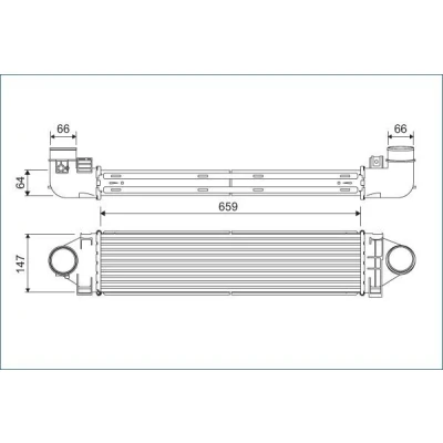 Imagem de VALEO 822926 Intercooler VOLVO: S80 II, XC70 II Carrinha, LAND ROVER: Range Rover Evoque, FORD: S Max Mk1
