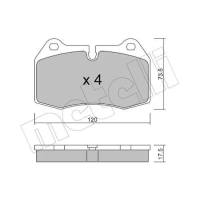 Imagem de METELLI 22 0645 0 Jogo de pastilhas para travão disco preparado indicador aviso desgaste BMW: 7, 8