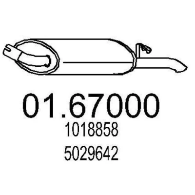 Imagem de MTS 01.67000 Panela de escape traseira 760 FORD: FIESTA 3