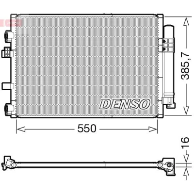 Imagem de DENSO DCN10044 Condensador com secador R 134a