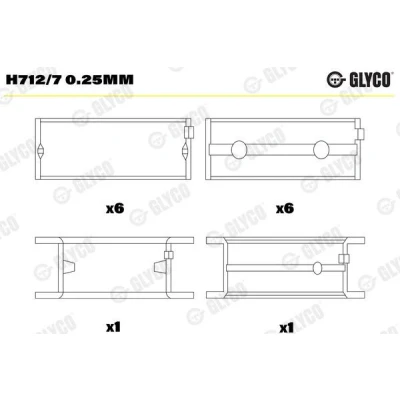 Imagem de GLYCO H712/7 0.25mm Chumaceira da cambota