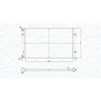Imagem de MAGNETI MARELLI 350213853000 Radiador, arrefecimento do motor 650 414 23 Aletas de refrigeração unidas mecanicamente VOLKSWAGEN: Caddy 3, Golf 5