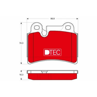 Imagem de TRW DTEC COTEC GDB1722DTE Jogo de pastilhas para travão disco preparado indicador aviso desgaste VOLKSWAGEN: Touareg I