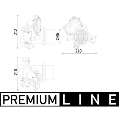 Imagem de MAHLE ORIGINAL CE 20 000P Radiador EGR com válvula de recirculação dos gases escape