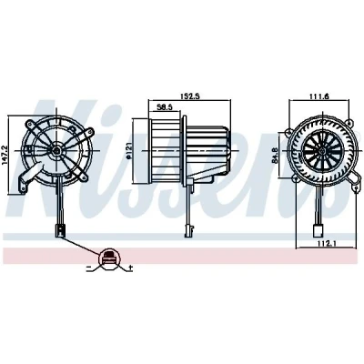 Imagem de NISSENS 87621 Ventilador do Habitáculo sem regulador integrado