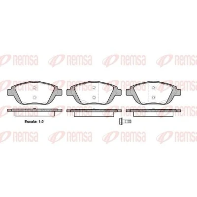 Imagem de REMSA 1392.00 Jogo de pastilhas para travão disco CITROËN: DS3 Hatchback, C3 II, Picasso, DS: Hatchback