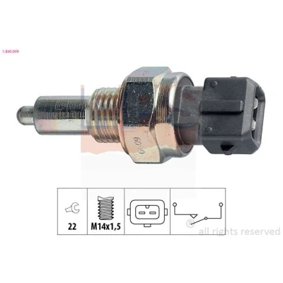 Imagem de EPS 1.860.099 Interruptor, luz de marcha atrás Made in Italy OE Equivalent AUDI: A4 B6 Avant, A6 C5 Sedan, B5 PEUGEOT: 206 Hatchback