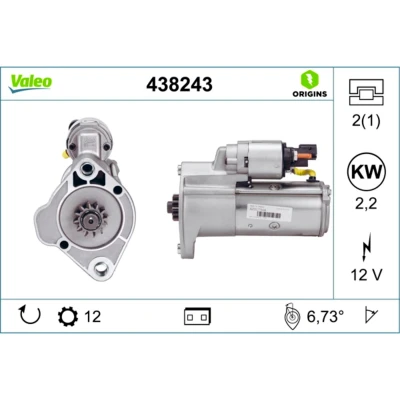 Imagem de VALEO 438243 Motor de arranque 12 2,2 NEW ORIGINAL PART MERCEDES BENZ: Sprinter 4 T Camião plataforma/Chassis