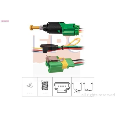 Imagem de FACET 7.1213K Interruptor de luz stop mecânico sem cabo Made in Italy OE Equivalent CITROËN: C4 I Hatchback, Berlingo II Van, Grand Picasso