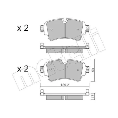 Imagem de METELLI 22 1129 0 Jogo de pastilhas para travão disco preparado indicador aviso desgaste AUDI: A4 B9 Avant, Q7, Q5