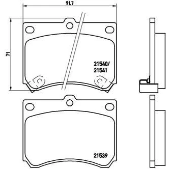 Imagem de BREMBO P 49 011 Jogo de pastilhas para travão disco com avisador sonoro desgaste sem acessórios MAZDA: MX 3, FAMILIA 5, 4
