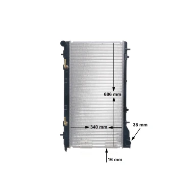 Imagem de MAHLE ORIGINAL CR 1561 000S Radiador, arrefecimento do motor 688 340 16 Caixa de velocidades automática Aletas refrigeração soldadas