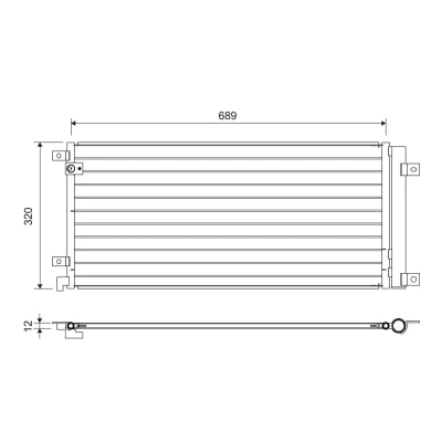 Imagem de VALEO 822732 Condensador com secador 15mm 10mm Alumínio 320mm HONDA: CIVIC 10