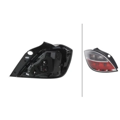 Imagem de HELLA 9EL 354 073 011 Farolim esquerda P21W, PY21W cinzento, Vermelho com lâmpadas de incnadescência sem porta OPEL: Astra H Hatchback