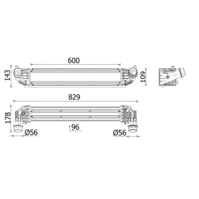 Imagem de MAHLE ORIGINAL CI 668 000P Intercooler