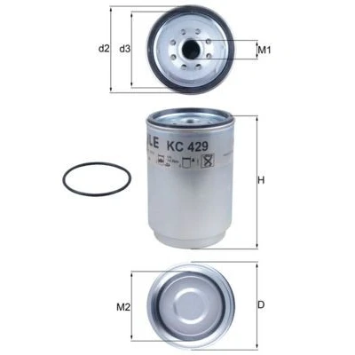 Imagem de MAHLE ORIGINAL KC 429D Filtro de Combustível aparafusado RENAULT TRUCKS: Magnum