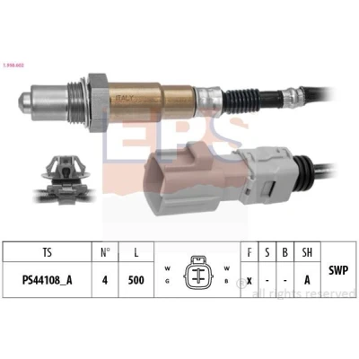 Imagem de EPS 1.998.602 Sonda lambda com material de fixação aquecimento, plana, Rosca pré lubrificada 4