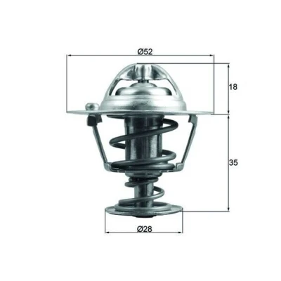 Imagem de MAHLE ORIGINAL TX 184 78D Termóstato, líquido de refrigeração 78 52 com junta HONDA: CIVIC 7 Hatchback, CR V 1, 6 Hatchback